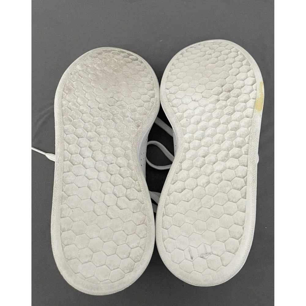 Adidas Womens 6.5 Cloudfoam‎ Advantage Sneakers Shoes White F36223 LowTop LaceUp